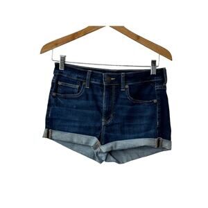 American Eagle Next Level Stretch Hi-RIse Shortie Cuffed Denim Shorts Size 4